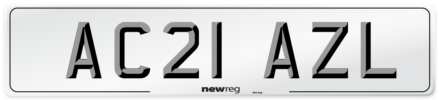 AC21 AZL Number Plate from New Reg